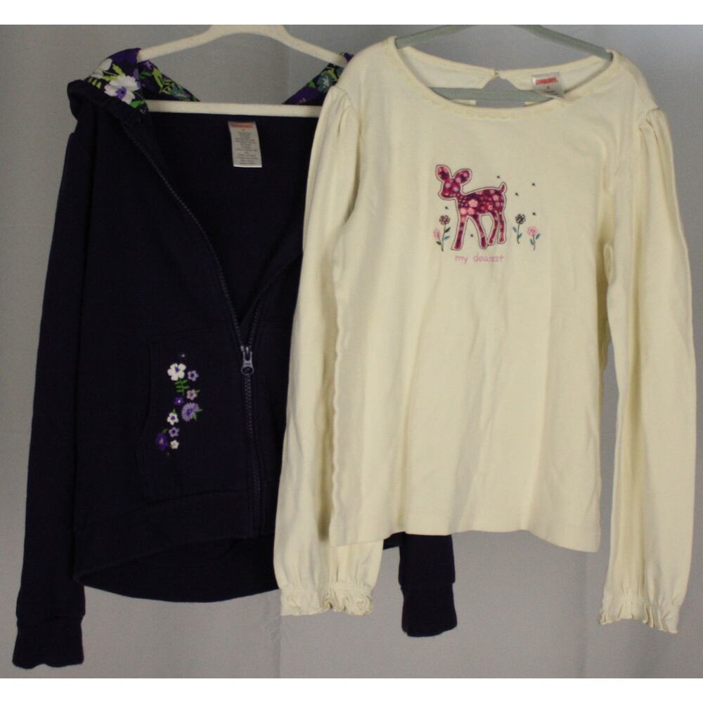 Gymboree Deer Top Purple Hoodie Set Girls Size 8
